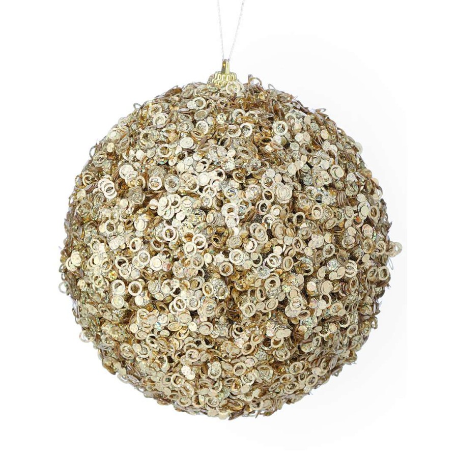 Regency Happy New Year | Gold Glamour Sequin Ball Ornament