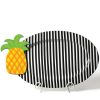 Happy Everything Kitchen & Dining | Black Stripe Big Oval Platter By Happy Everything!
