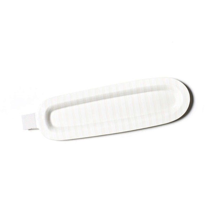 Happy Everything Kitchen & Dining | Skinny White Stripe Mini Oval Entertaining Platter By Happy Everything!