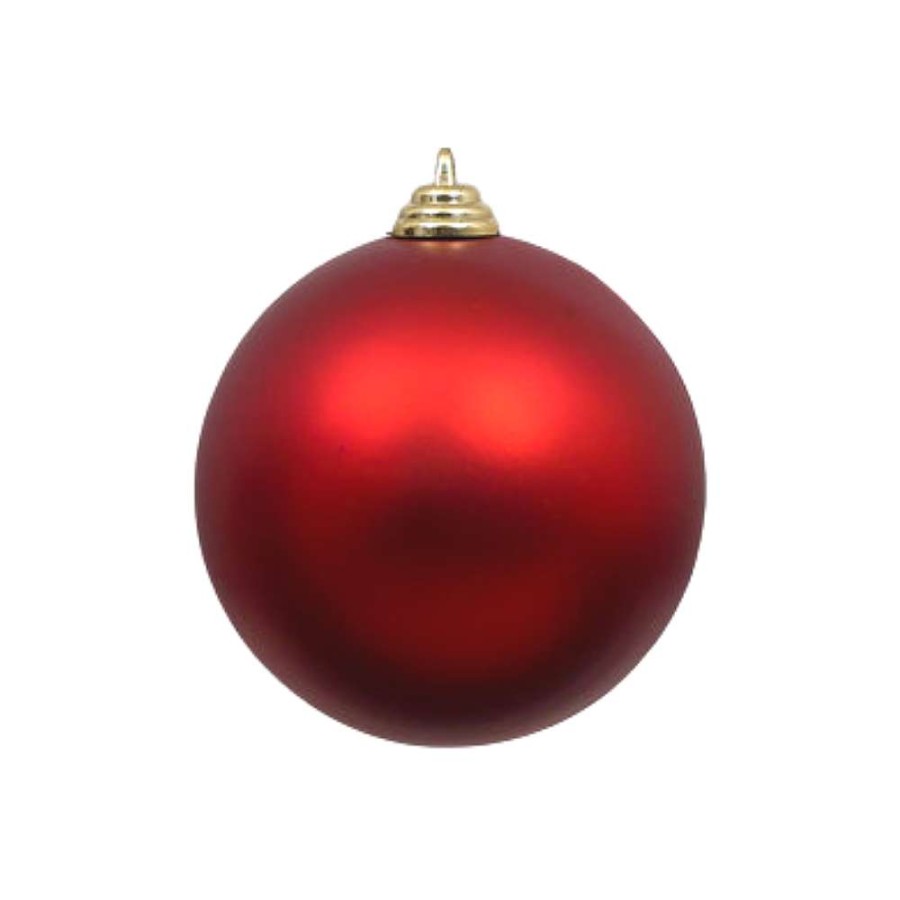 Farrisilk Ball Ornaments | Red Matte Ball Ornament, 4"