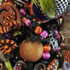 Glitterville Table Decor | Halloween Silk Ball Garland By Glitterville, Large