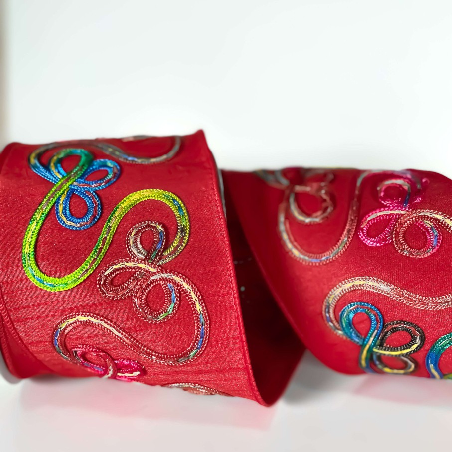 Farrisilk Ribbon | Fuchsia Whimsy Ribbon, 4"X10Yd.