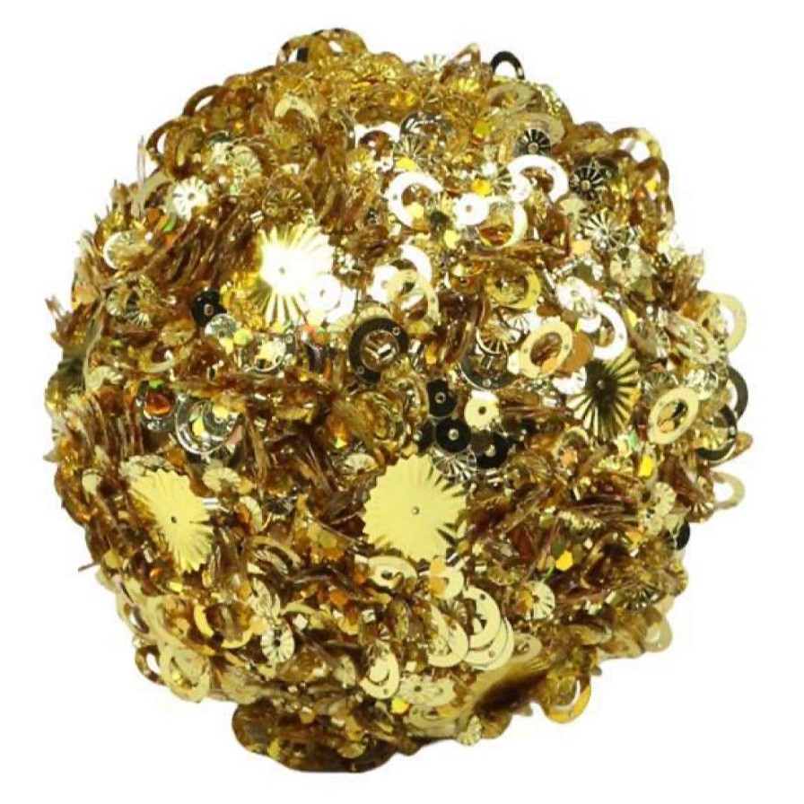 Craig Bachman Mardi Gras | Gold Sequin Glitter Ornament