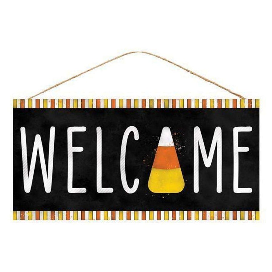 Craig Bachman Hanging Decor | Welcome Home Candy Corn Sign