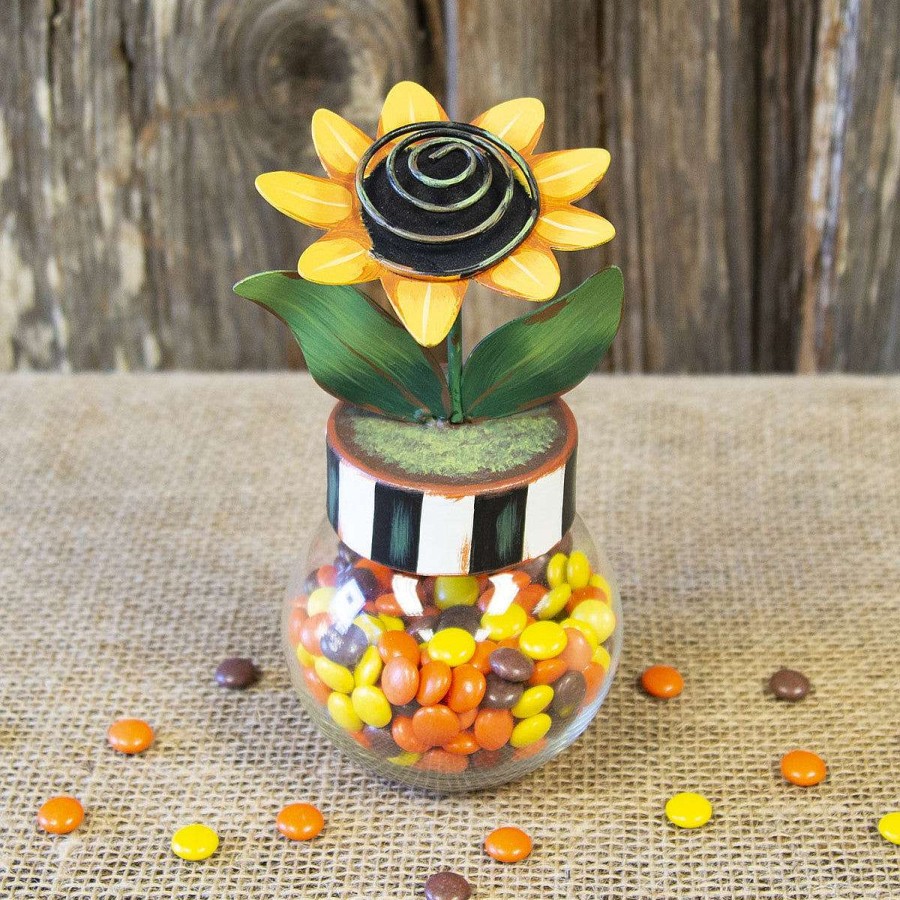 The Round Top Collection Table Decor | Sunflower Bubble Jar