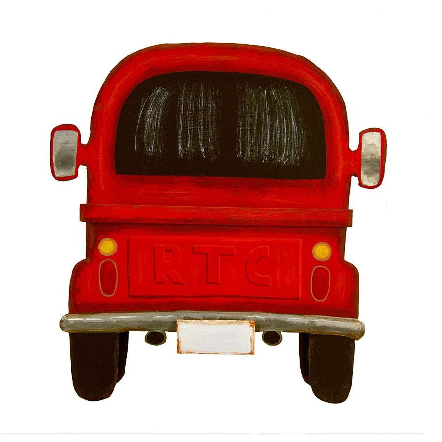 The Round Top Collection Figurines | Red Truck Pocket, Back View