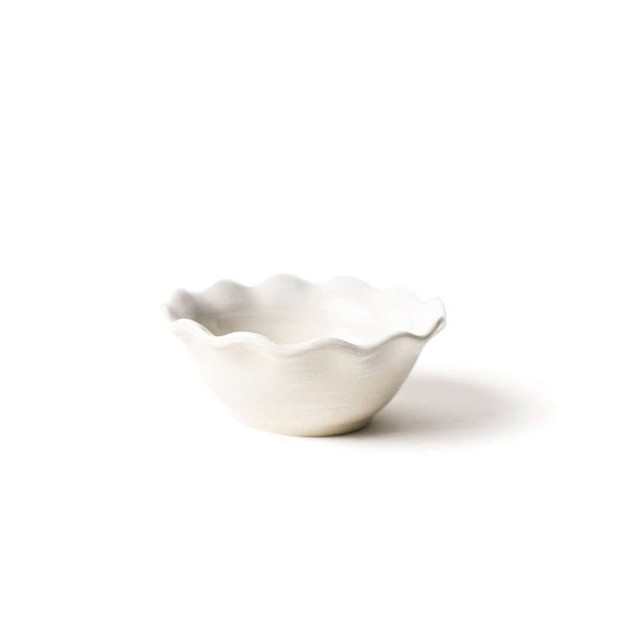 Coton Colors Kitchen & Dining | Signature White Ruffle Dipping Bowl By Coton Colors