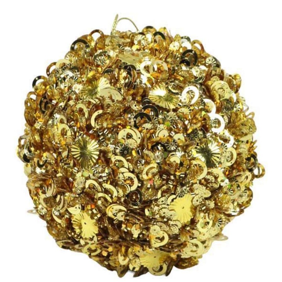 Craig Bachman Mardi Gras | Gold Sequin Glitter Ornament