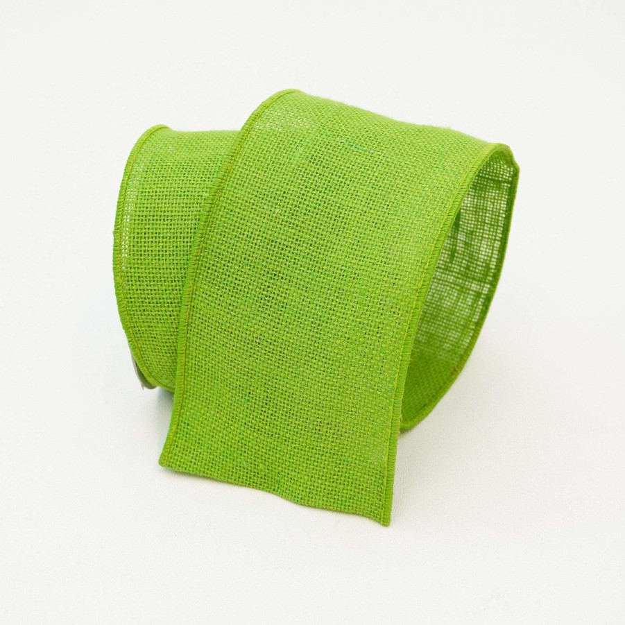 Farrisilk Spring | Bright Lime Burlap, 4" X 10Yd