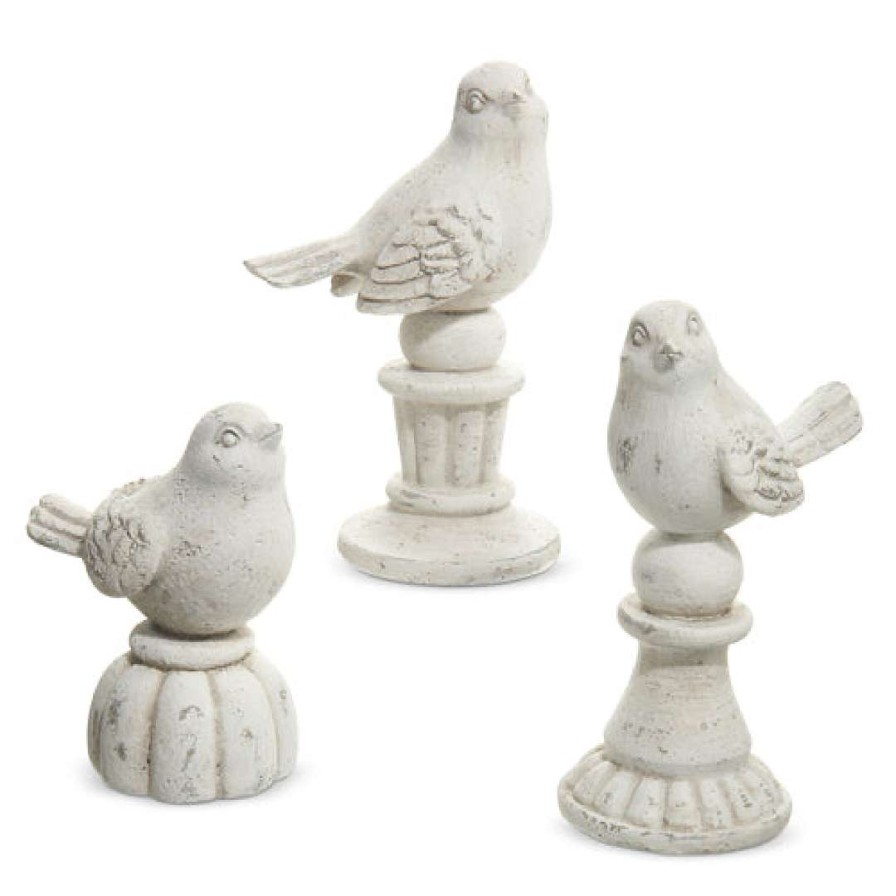 RAZ Spring Focal Points | Birds On Pedestals Set