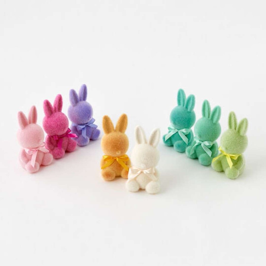 180 Degrees Figurines | Flocked Sitting Bunny, Small