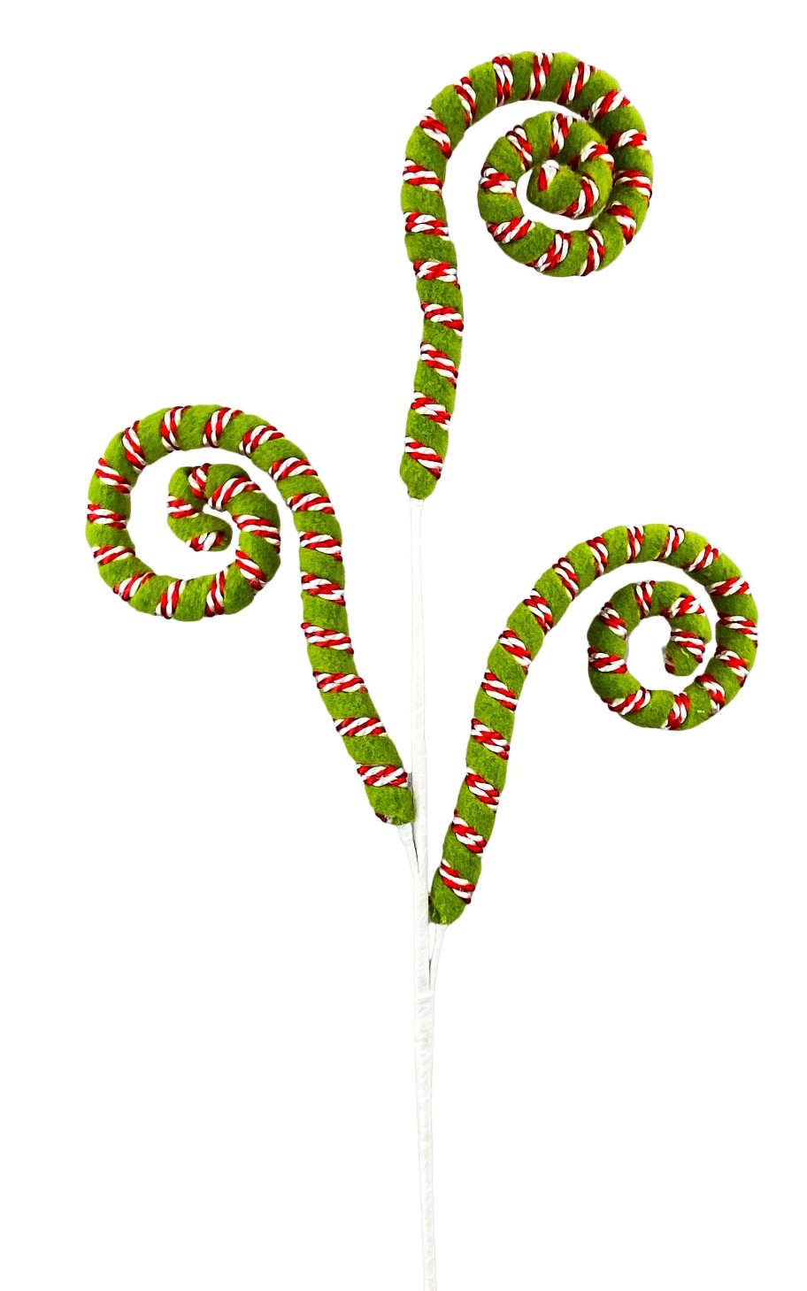 Liberty Floral Sprays | Red, White, And Green Spiral Curly Spray