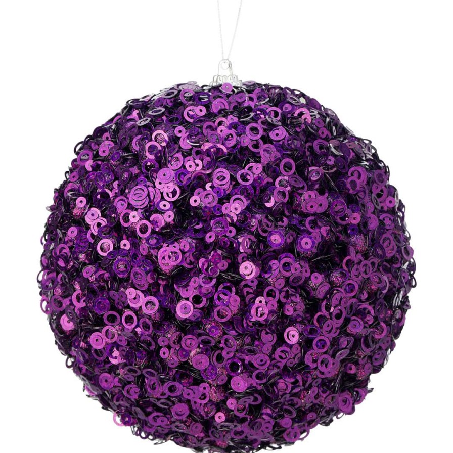 Regency Mardi Gras | Purple Glamour Sequin Ball Ornament