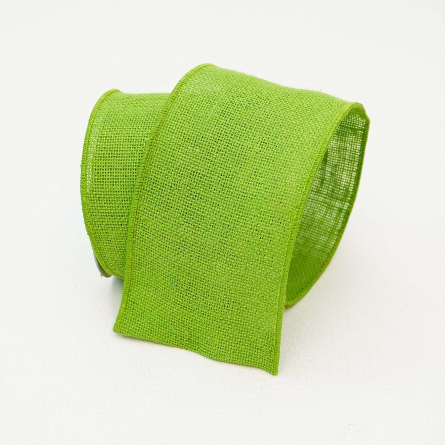 Farrisilk St. Patrick'S Day | Bright Lime Burlap, 4" X 10Yd