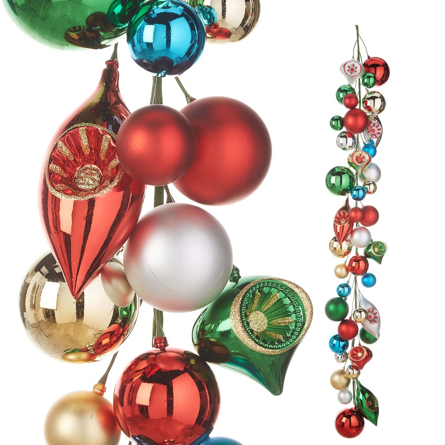 RAZ Garlands | Vintage Ornament Ball Garland, 4'