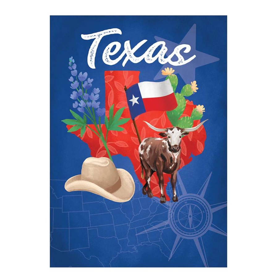 Evergreen Signs | Texas State Garden Suede Flag