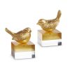 RAZ Spring | Gold Bird On Two Toned Block