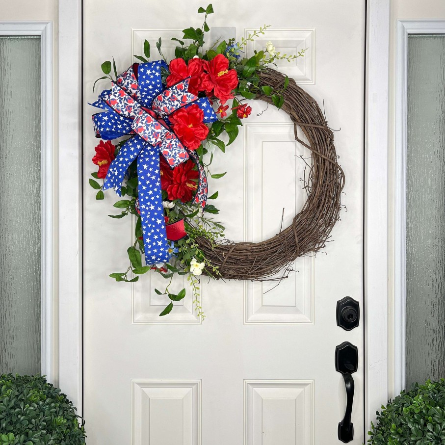 Miss Cayce's Miss Cayce'S Creations | Blooming Patriotism Wreath