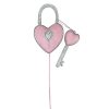 Liberty Floral Sprays | Barbie Style Pink Bling Heart Lock & Key Spray