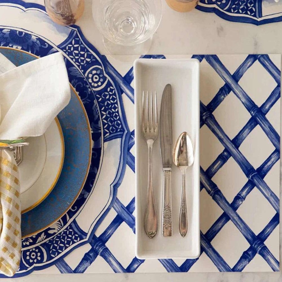 Hester & Cook Party Diy | Blue Lattice Placemat Sheets