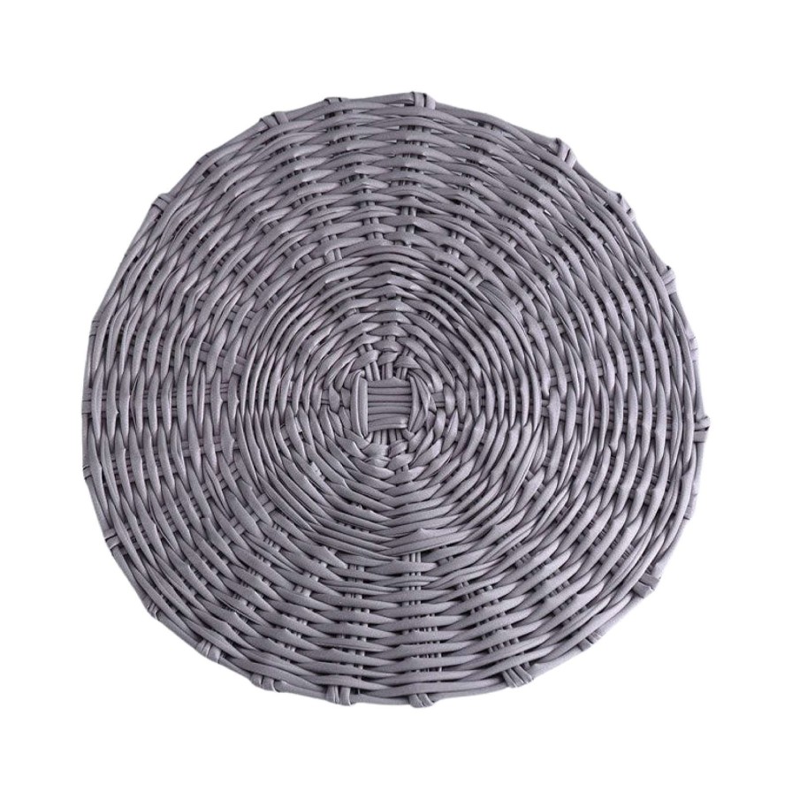 Beatriz Ball Spring | Faux Wicker Placemats, Gray