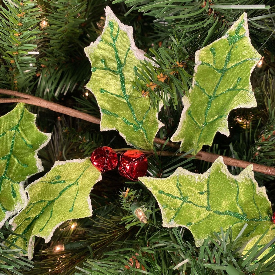 LIBERTY FLORAL Table Decor | Velvet Holly Leaf Garland