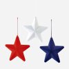 180 Degrees Table Decor | Flocked Hanging Stars, Medium