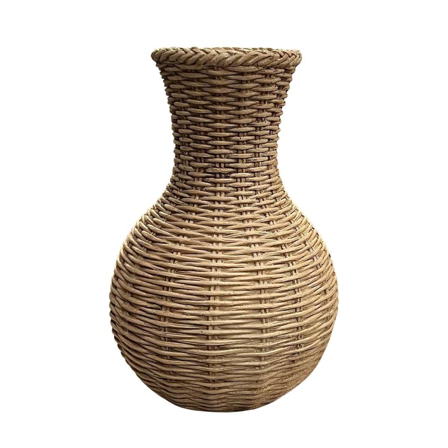 Two's Company Decorative Containers | Basket Weave Pattern Vase