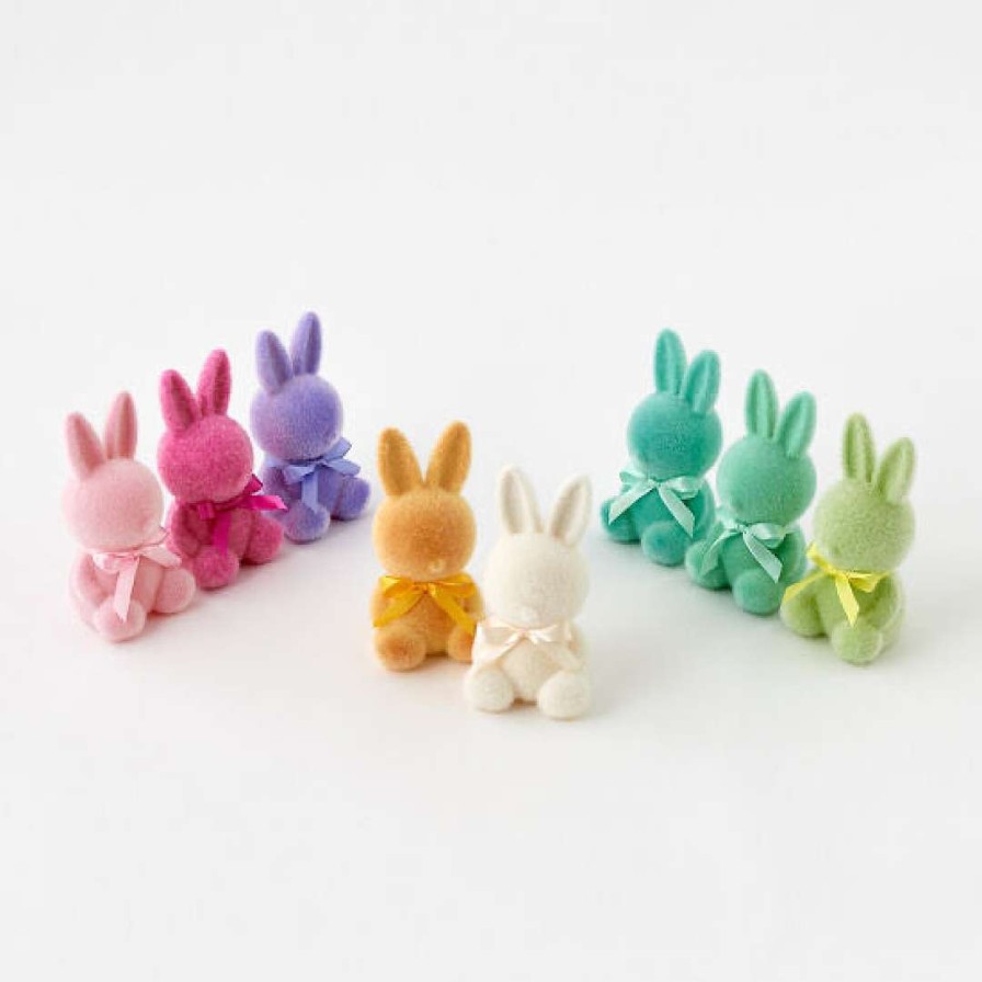 180 Degrees Focal Points | Flocked Sitting Bunny, Small