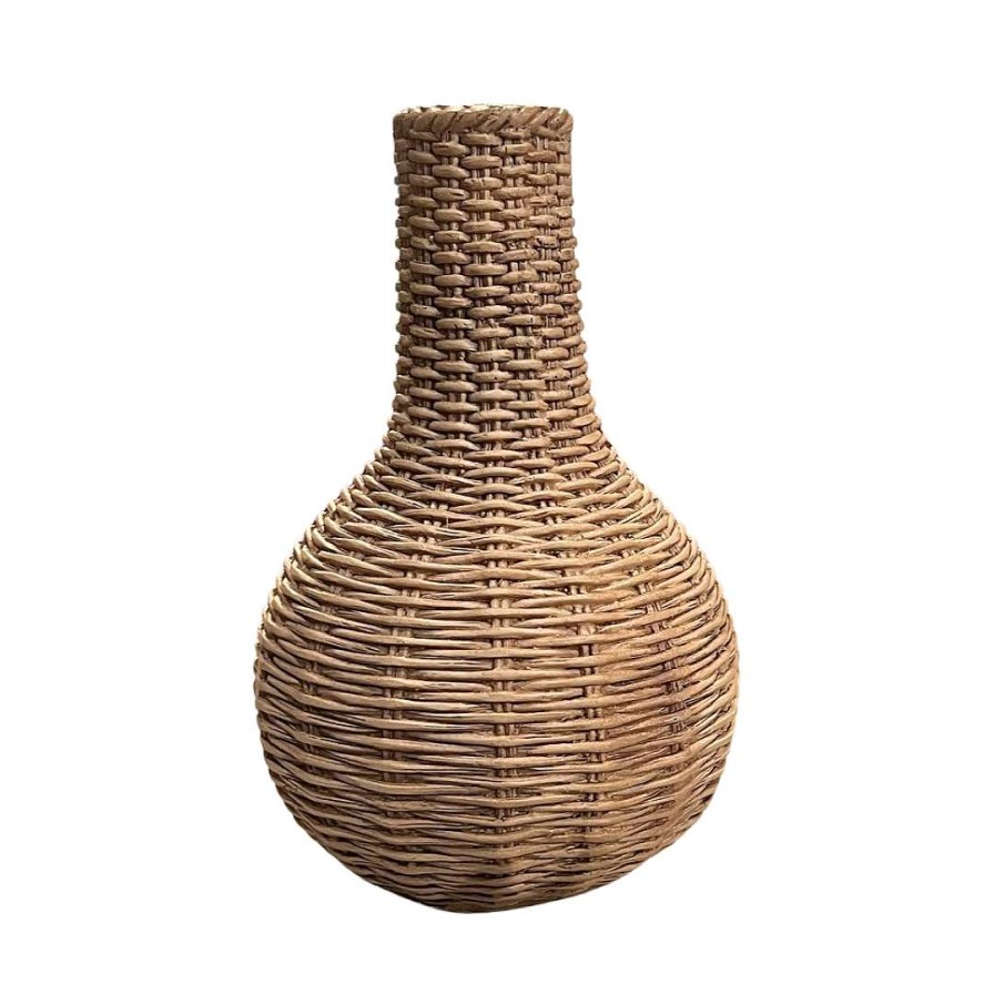 Two's Company Table Decor | Basket Weave Pattern Vase