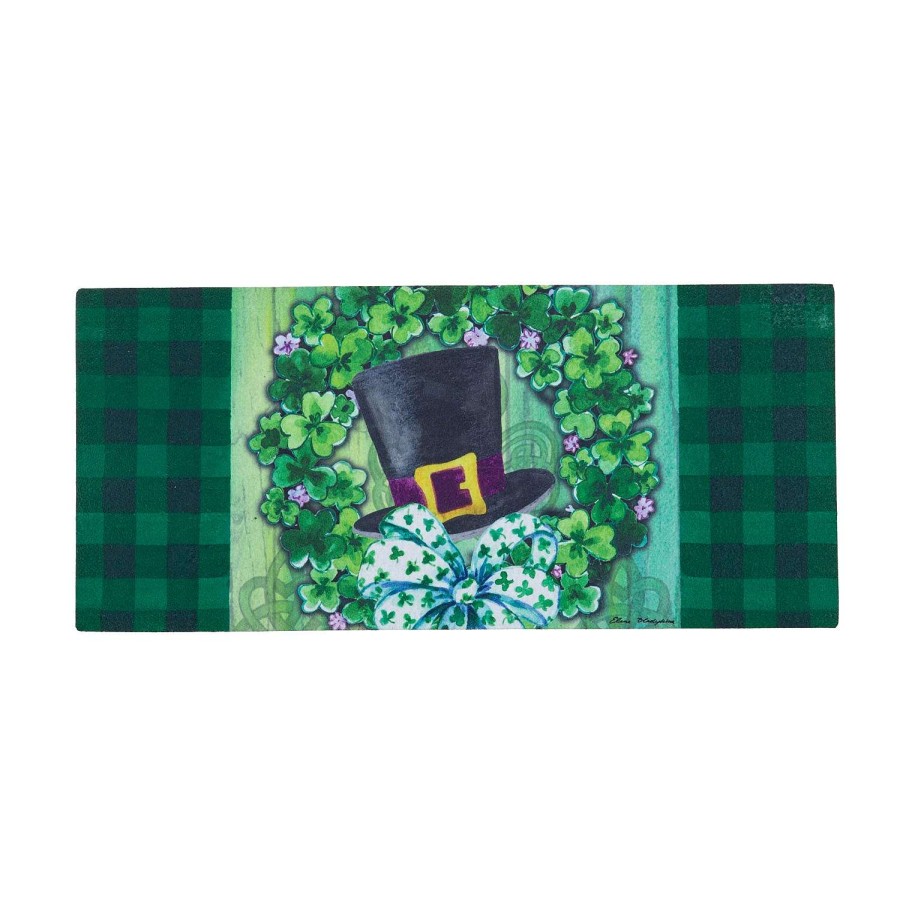 Evergreen Rugs & Mats | Saint Patrick'S Lucky Hat Wreath Sassafras Mat Insert