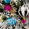 Farrisilk Ball Ornaments | Fuchsia Glitter Ball Ornament, 6"