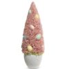 RAZ Table Decor | Potted Bottle Brush Tree With Egg Ornaments
