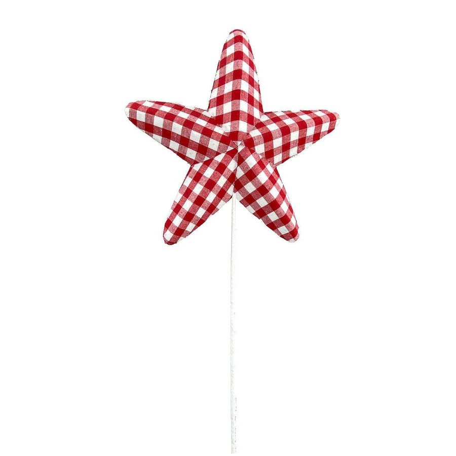 Liberty Floral Floral | Red Gingham Star Pick