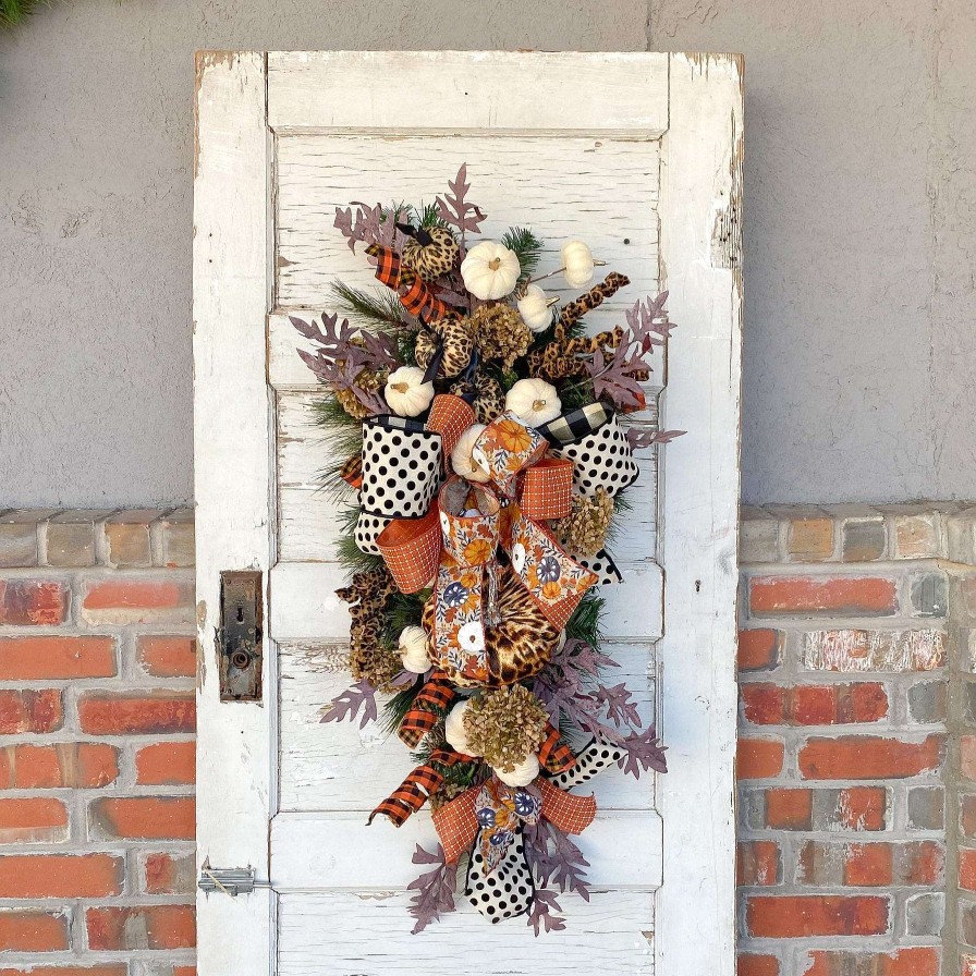 Liberty Floral Sprays | Cheetah Fabric Pumpkin Spray