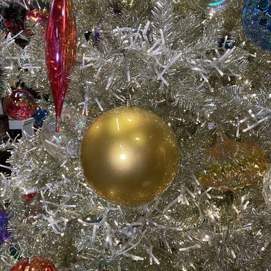 Farrisilk Mardi Gras | Gold Matte Ball Ornament, 8"