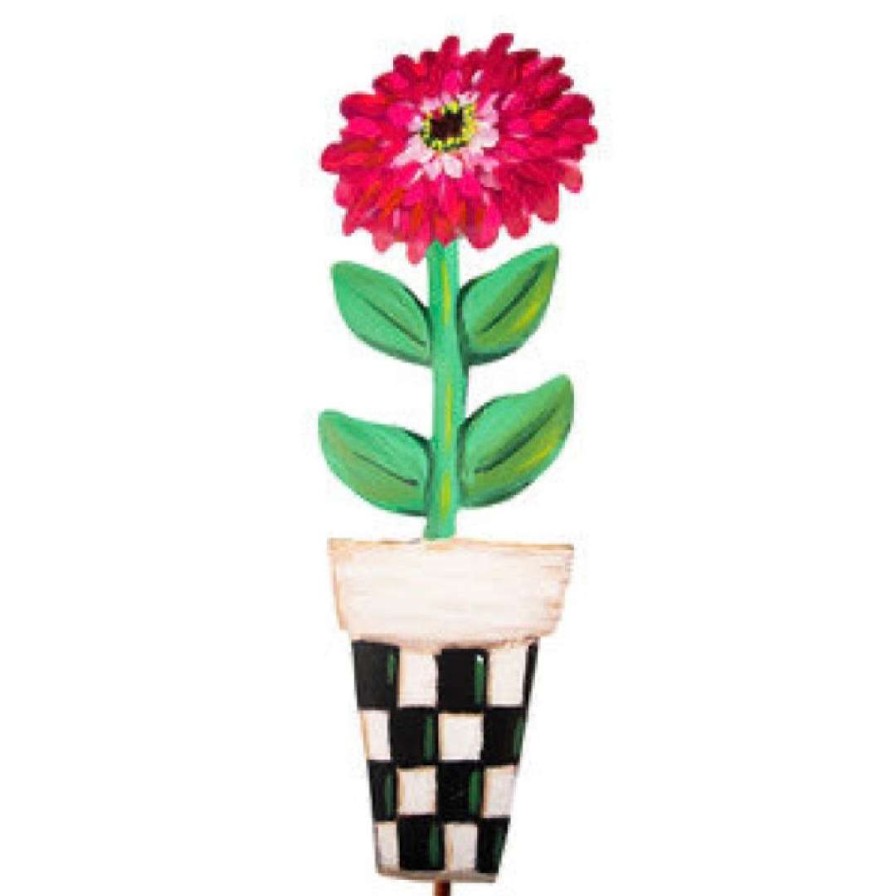 The Round Top Collection Spring Focal Points | Elegant Zinnia Pot