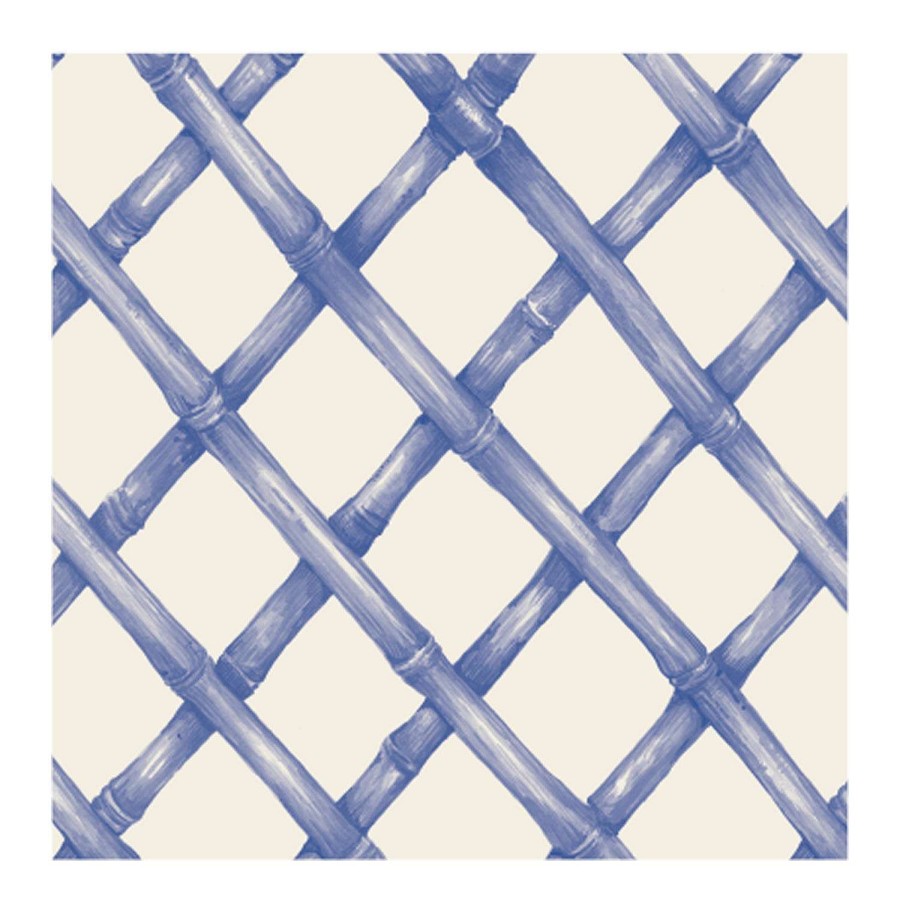 Hester & Cook Party Diy | Blue Lattice Cocktail Napkin Set