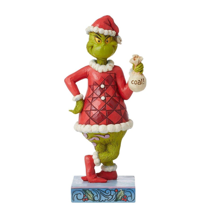 Department 56 Focal Points | Fig Grinch With Bag Of Coal, Dept. 56 Village