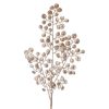 Regency Floral Decor | Champagne Glitter Mini Leaf Spray