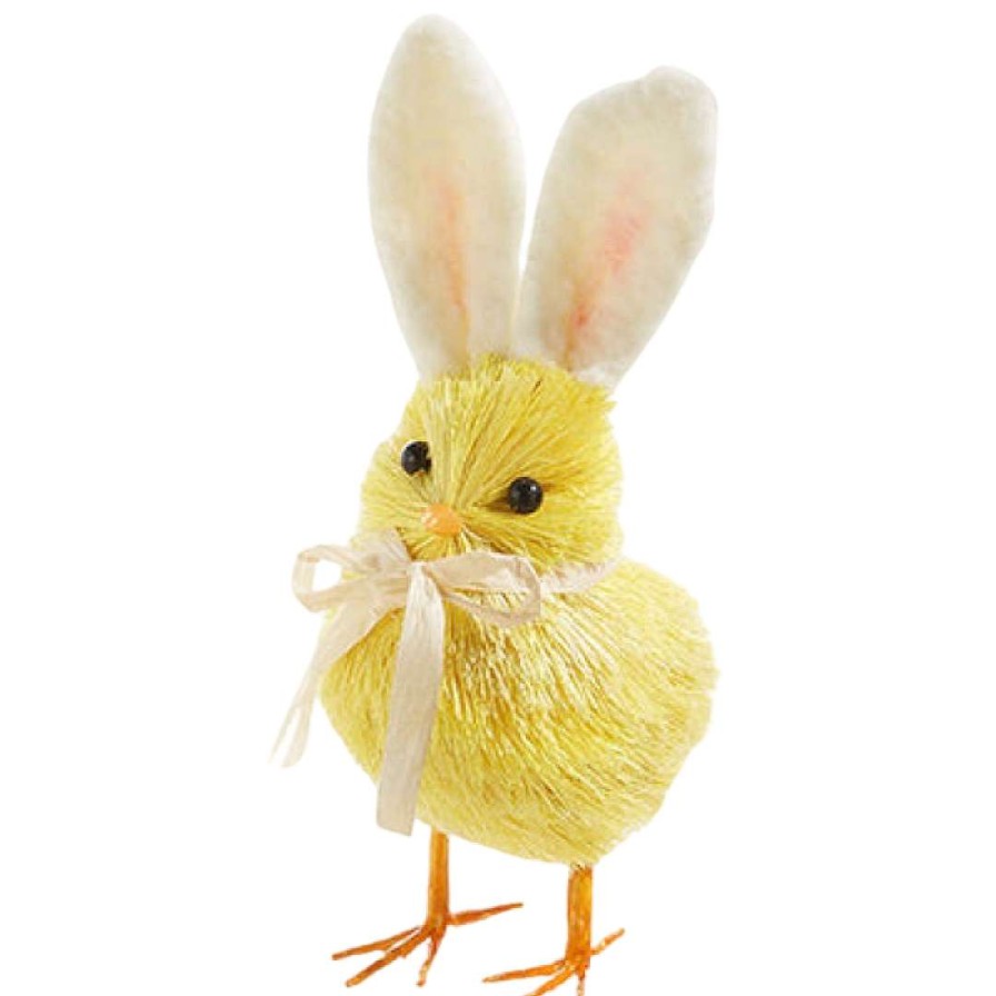 RAZ Figurines | Yellow Easter Chick With Bunny Ears