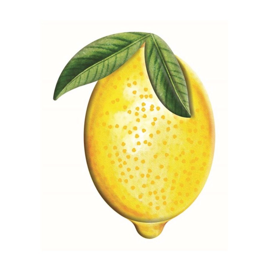 Craig Bachman Table Decor | Embossed Watercolor Lemon