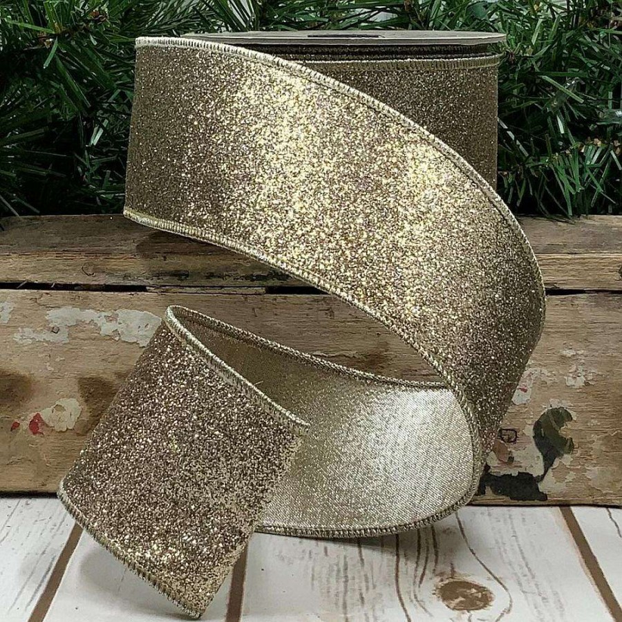 D. Stevens St. Patrick'S Day | Gold And Silver Glitter Metallic Ribbon, 2.5" X 10Yd