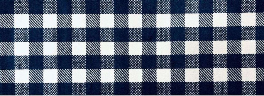 Studio 67 Rugs & Mats | Blue And White Patchwork Runner