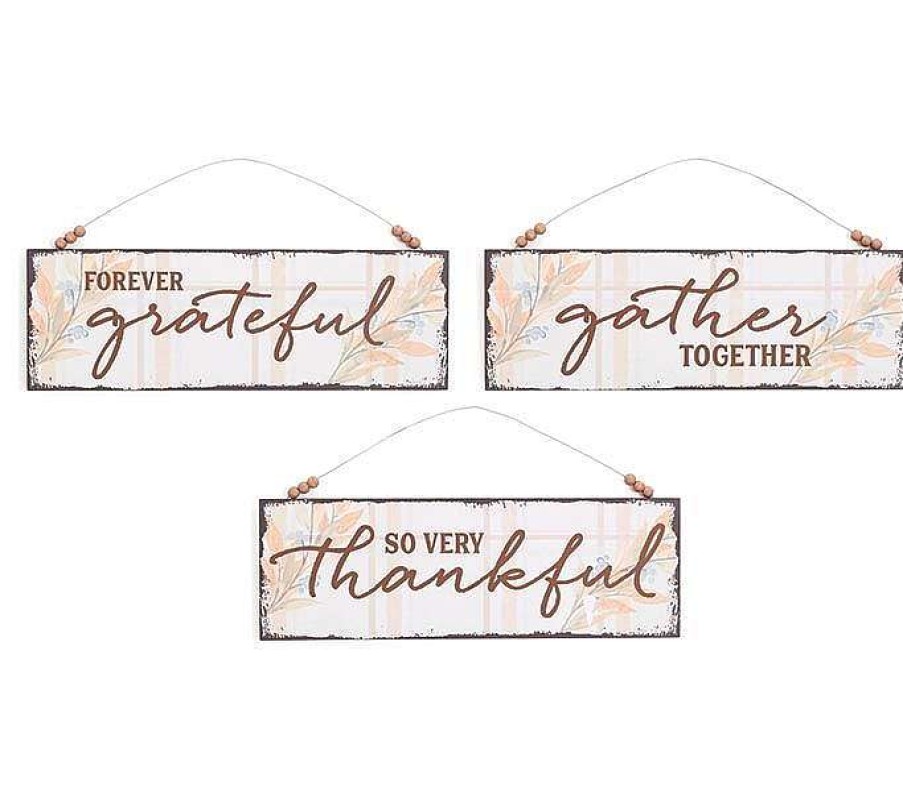 Burton & Burton Wall Decor | Thankful Fall Plaid Sign