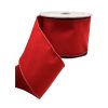 D. Stevens Ribbon | Red Velvet Faux Dupioni Dot Ribbon, 4" X 10Yd