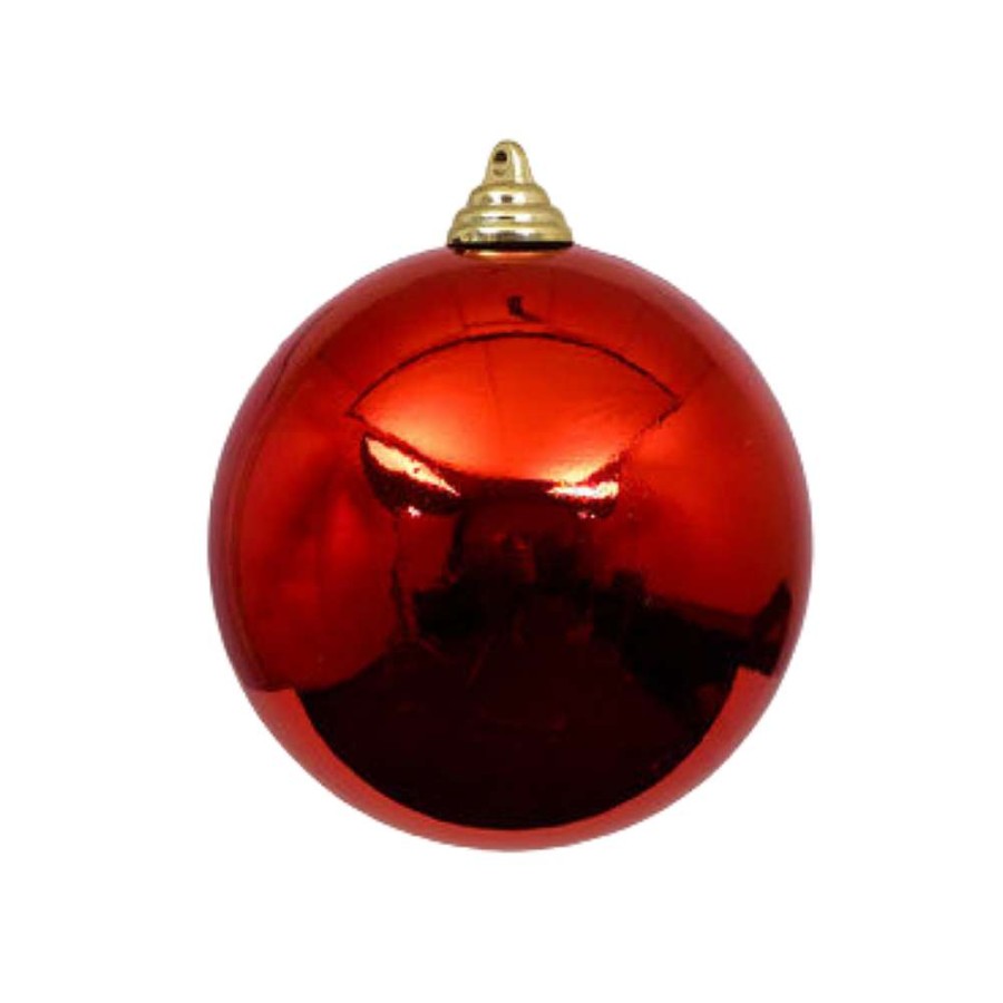 Farrisilk Ball Ornaments | Red Shiny Ball Ornament, 6"