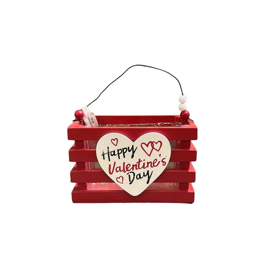 Burton & Burton Table Decor | Valentine Wood Crate