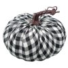 Liberty Floral Table Decor | Black And White Gingham Pumpkin