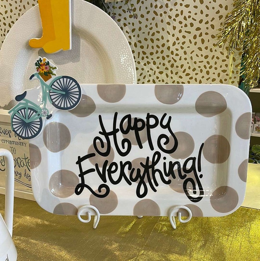 Happy Everything Kitchen & Dining | Neutral Dot Rectangle Mini Entertaining Platter By Happy Everything!